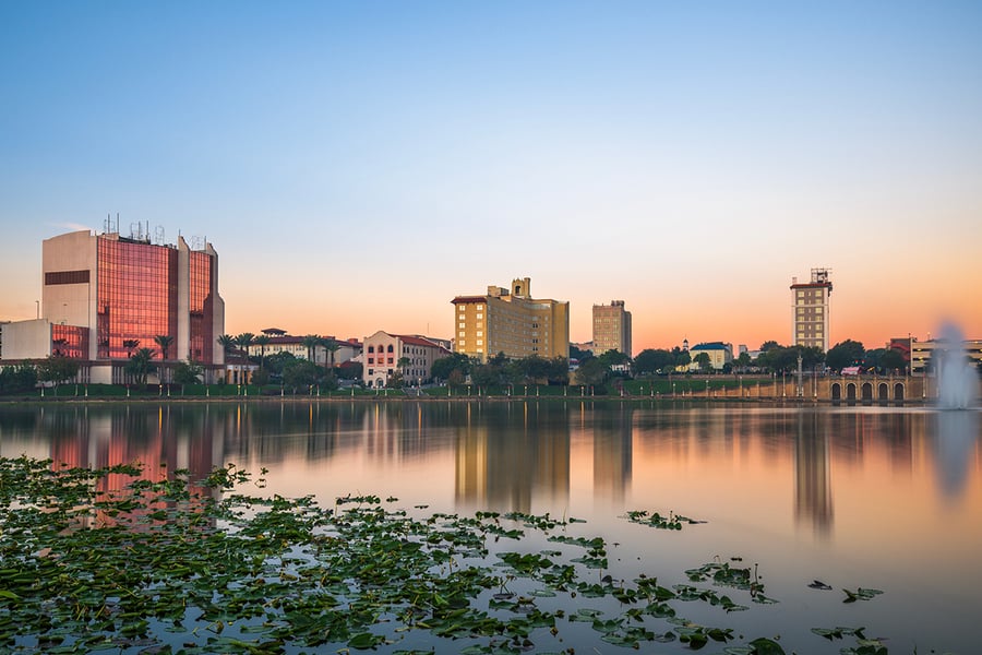 Beautiful Image of Lakeland Florida Lake Mirror Evening Time Beautiful Image of Lakeland Florida Lake Mirror Evening Time