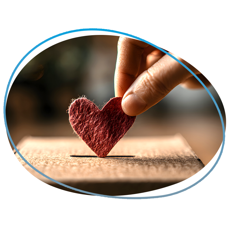 Placing Paper Heart in Box Placing Paper Heart in Box