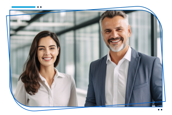 Two happy business people Two happy business people